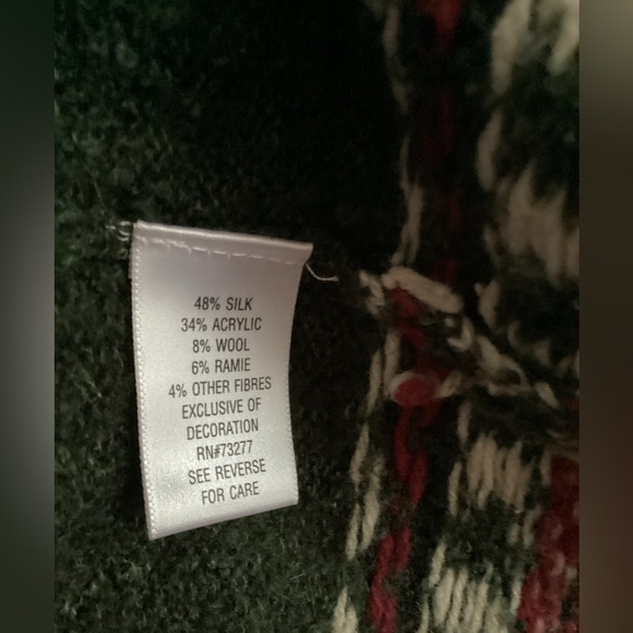 Croft & Barrow Silk Blend Christmas Cardigan Sweater L - Picture 6 of 6